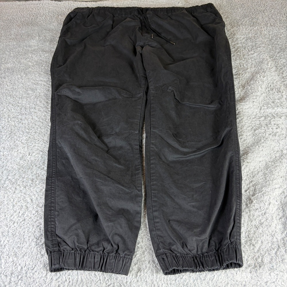 No Boundaries Mens Jogger Pants Black Elastic Waist Drawstring Size 3XL 48-50